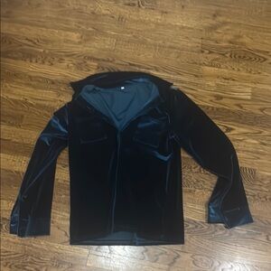 Blue Velvet Long Sleeve Shirt XL